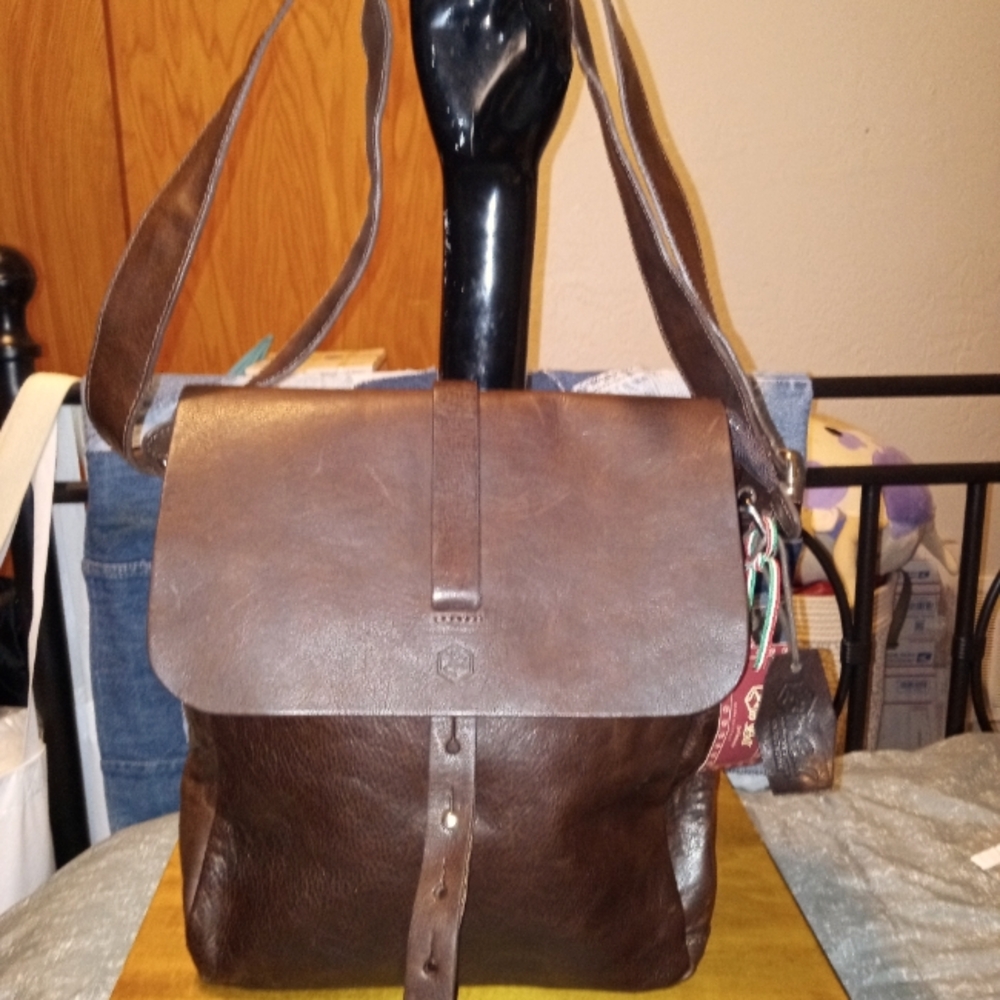 Chic Brown Leather Satchel